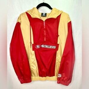San Francisco 49ers Jacket Size Small NFL Team Apparel 1/2 Zip Windbreaker